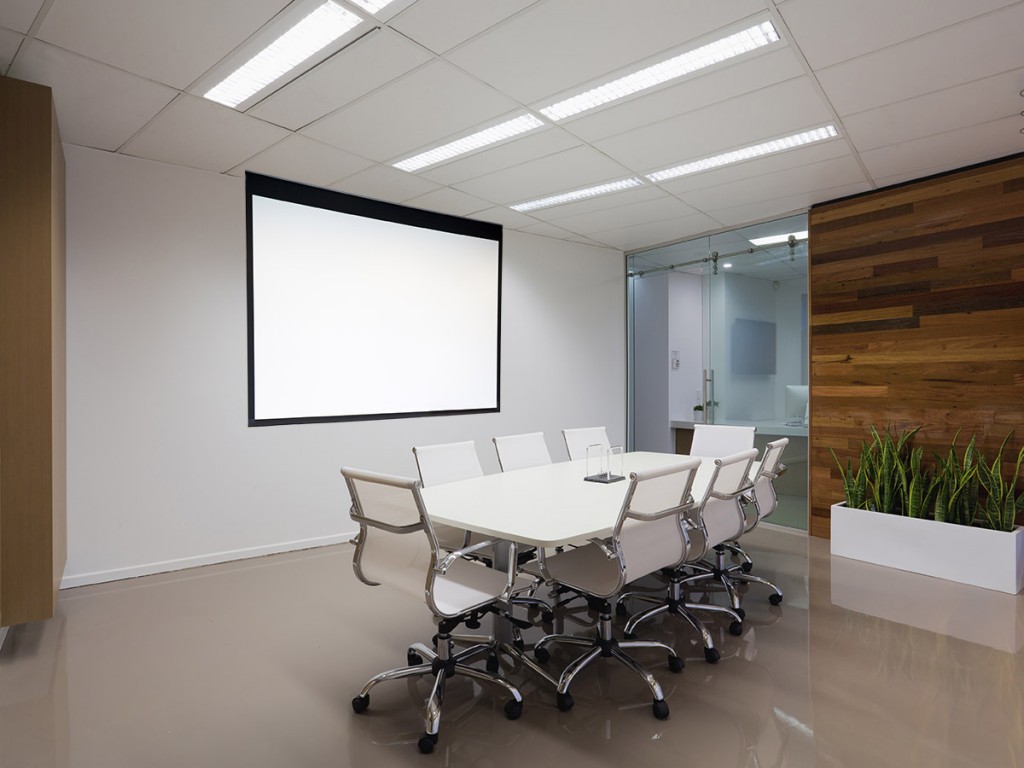 conference room with projector