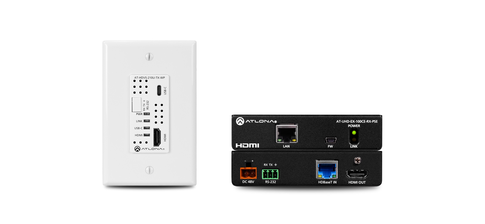 Wallplate Hdbaset Tx Rx For Hdmi And Usb C Atlona Av Solutions Commercial Residential