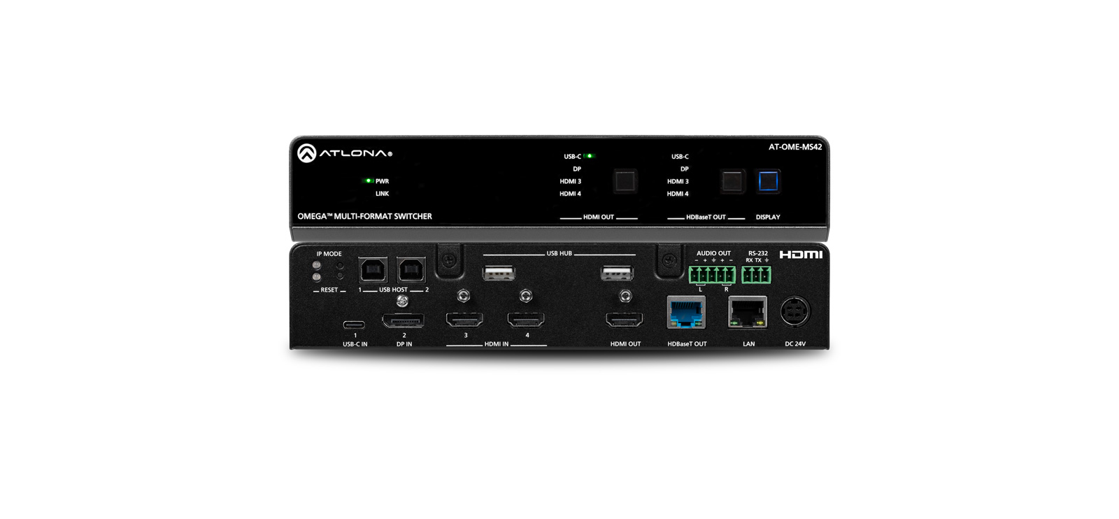 4x2 Matrix Switcher with USB for Video Conferencing