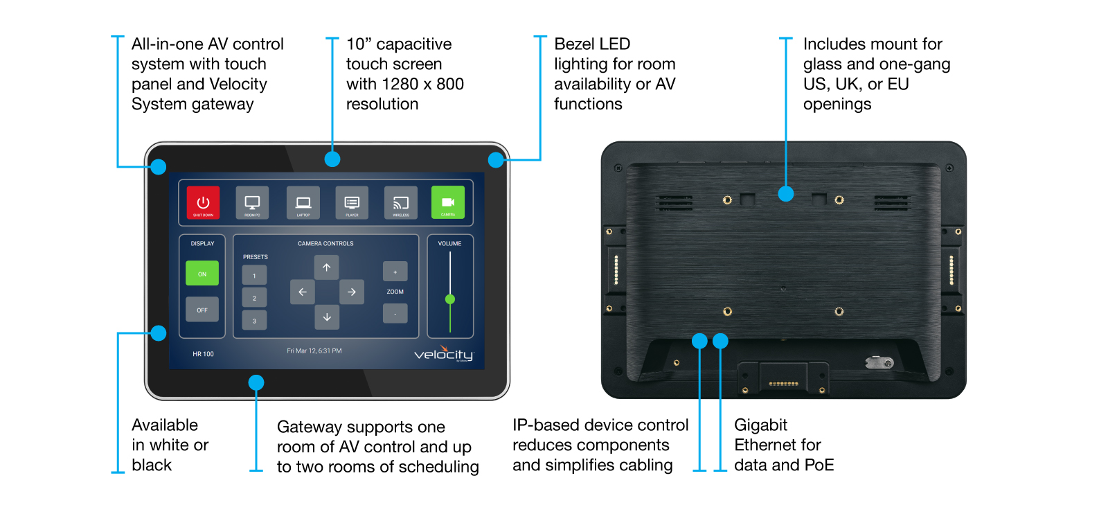 VTPG-1000VL: Velocity All-In-One Touch Panel Control System